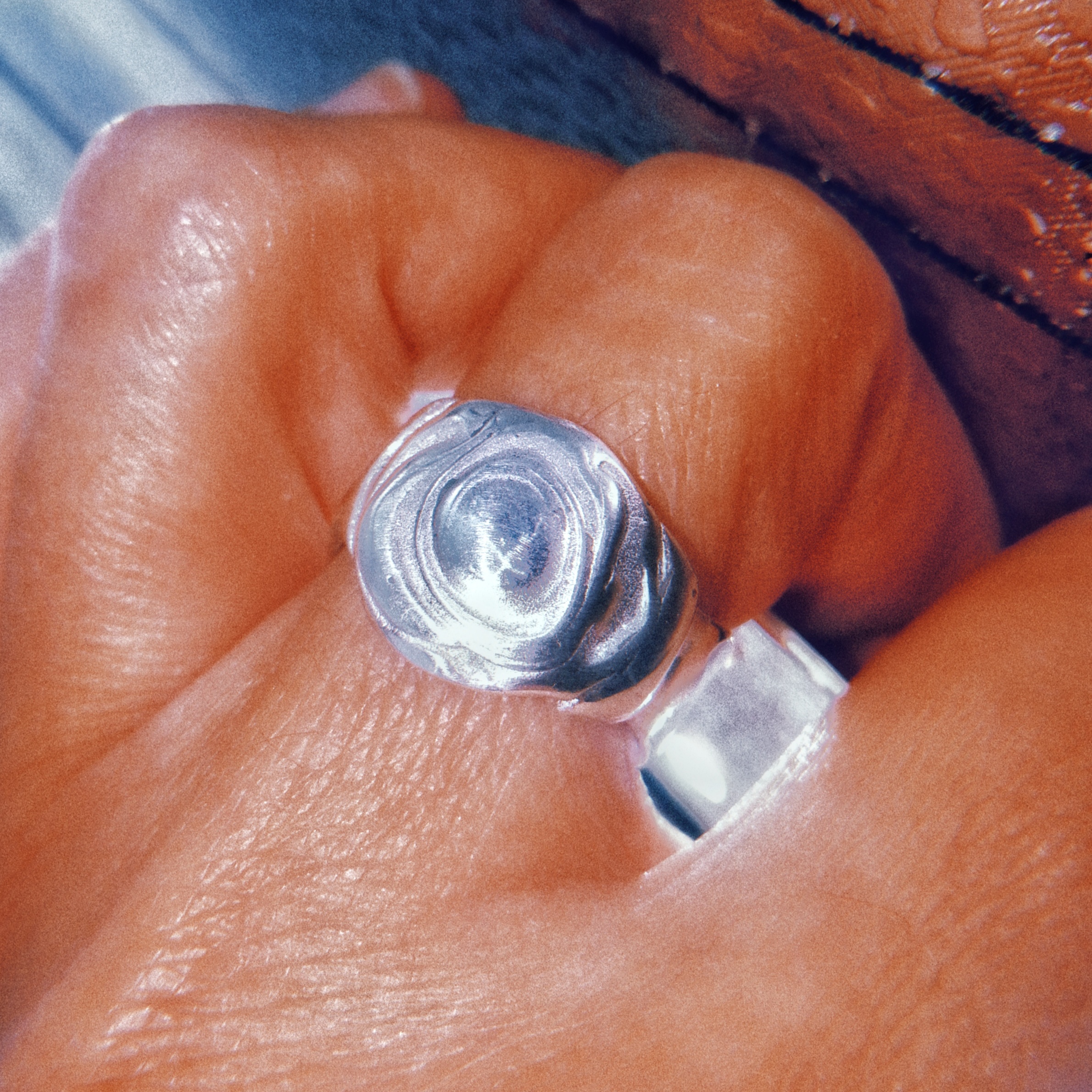 Lava silver abstract ring (C) 2022 - BASTET JEWELRY STUDIO. All Rights Reserved.