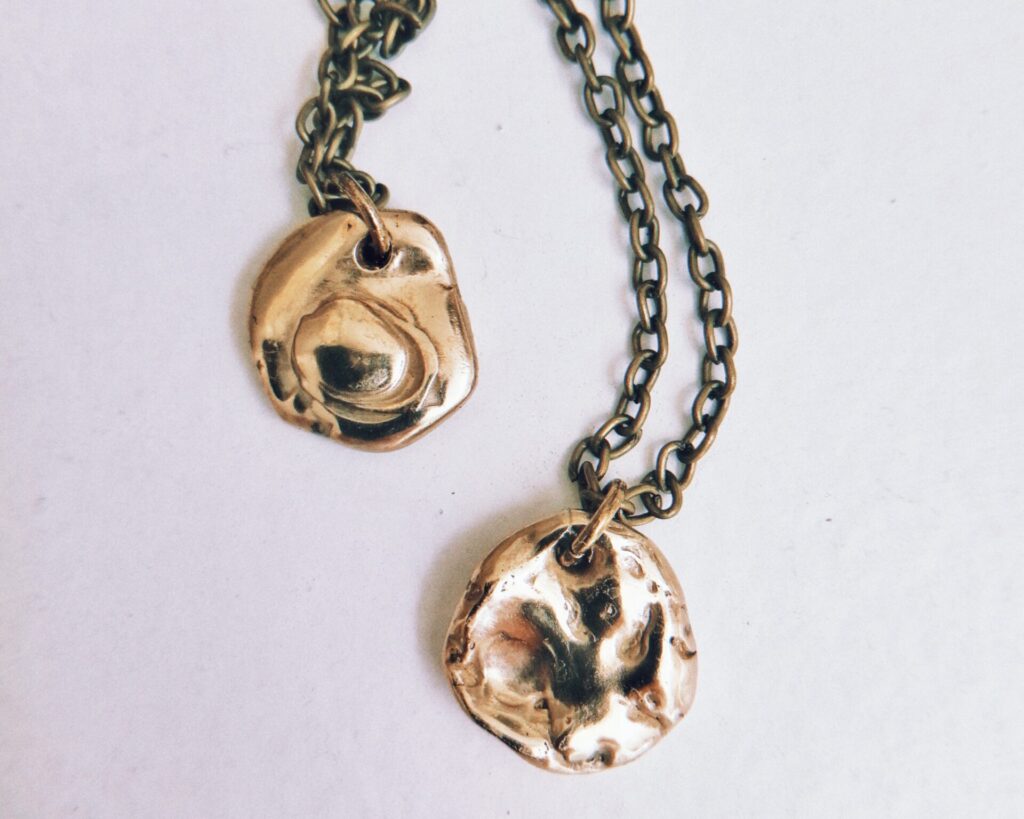 Lava and Magma, abstract form necklaces (C) 2023 - BASTET JEWELRY STUDIO. All Rights Reserved.