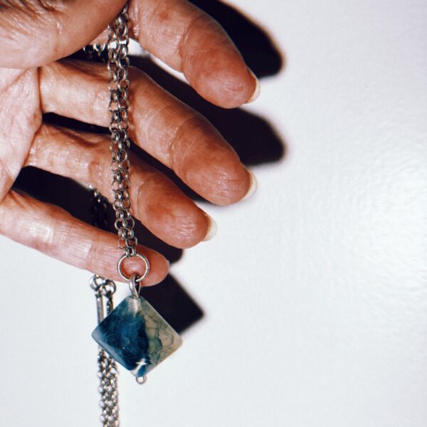 Gaia agate silver necklace(C) 2025 - BASTET JEWELRY STUDIO. All Rights Reserved.